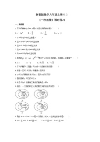 初中数学浙教版八年级上册5.3 一次函数巩固练习