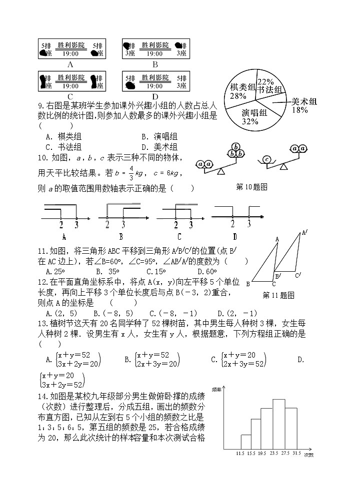 河北省河间市2020-2021学年七年级下学期期末考试数学试题（word版 含答案）第2页