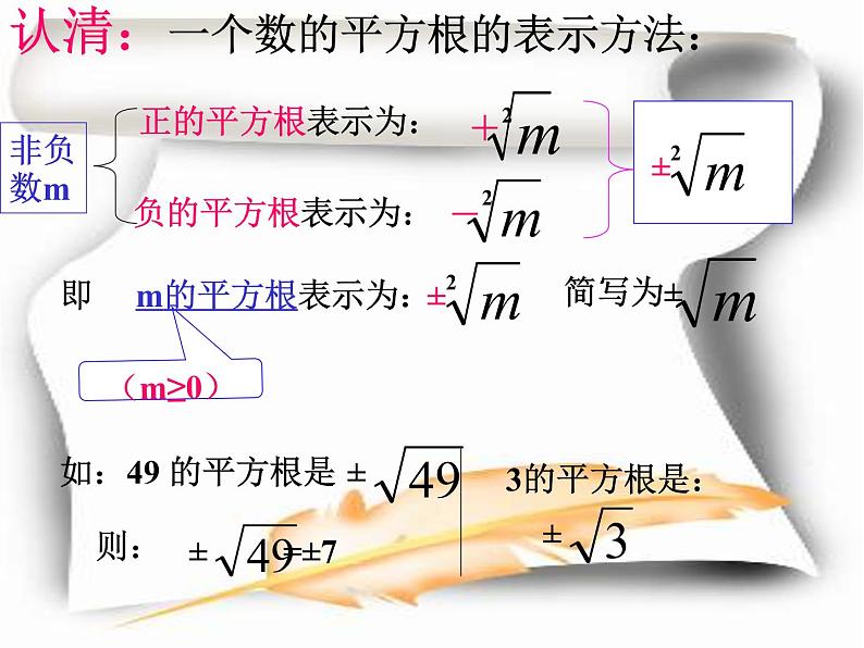 2021年浙教版数学七年级上册3.1《平方根》课件06