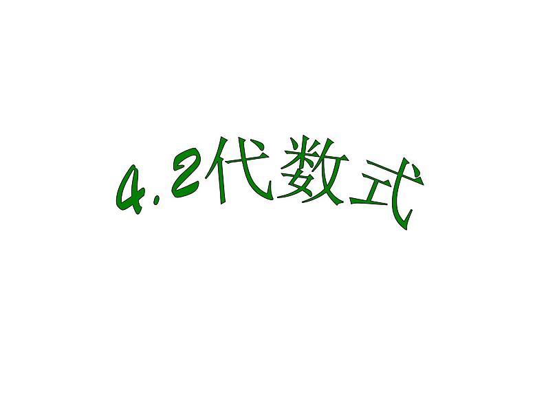 2021年浙教版数学七年级上册4.2《代数式》课件第1页