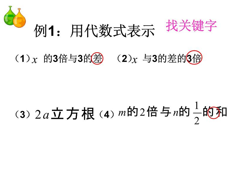 2021年浙教版数学七年级上册4.2《代数式》课件第6页