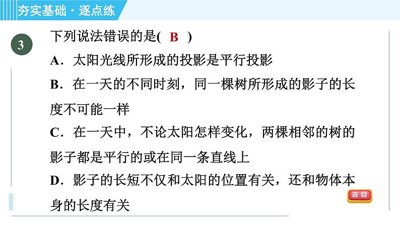 鲁教版九年级上册数学习题课件 第4章 4.1.2平行投影与正投影06