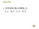 华师版八年级上册数学习题课件 期末提分练案 第2课时 幂的运算