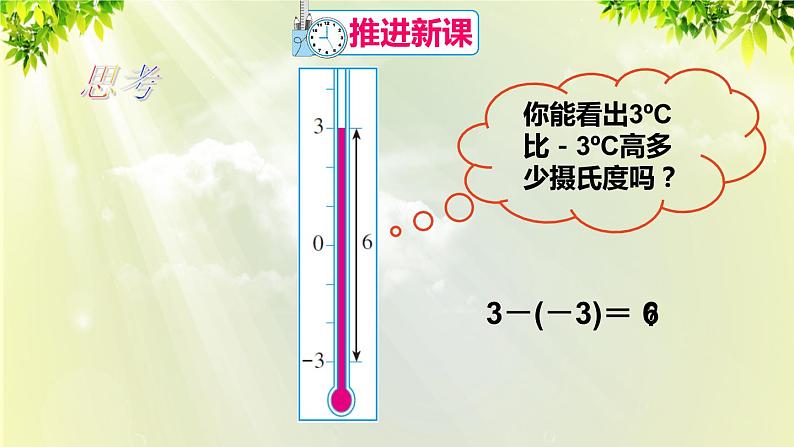 人教版七年级数学上册  第一章 1.3.2 第1课时 有理数的减法 课件第4页