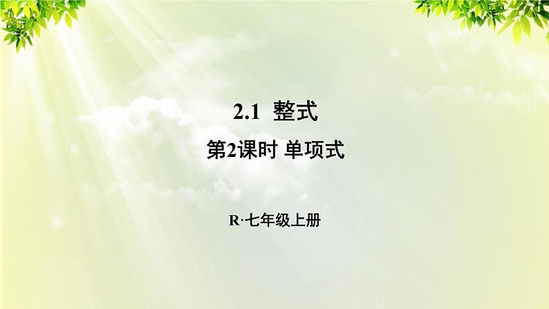 人教版七年级数学上册  第二章  2.1.2 单项式 课件01