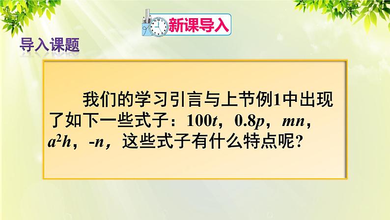 人教版七年级数学上册  第二章  2.1.2 单项式 课件02