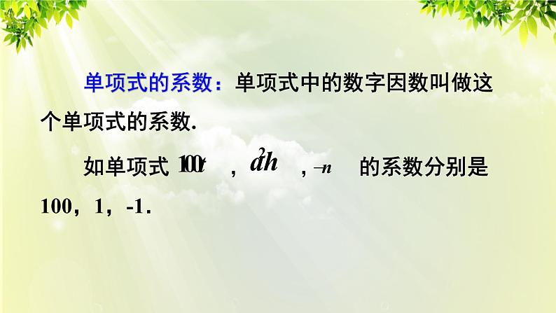 人教版七年级数学上册  第二章  2.1.2 单项式 课件06