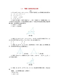 浙教版八年级上册第2章 特殊三角形2.4 等腰三角形的判定定理课时练习