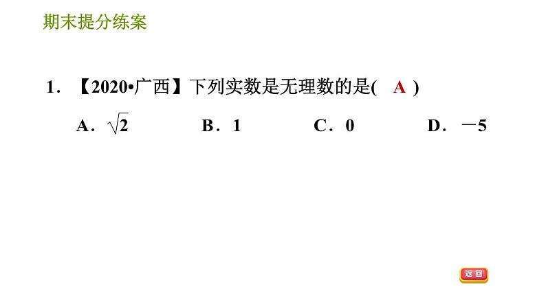 华师版八年级上册数学 期末提分练案 习题课件04