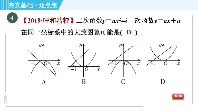 鲁教版九年级上册数学习题课件 第3章 3.3.2二次函数y＝ax2的图象与性质07