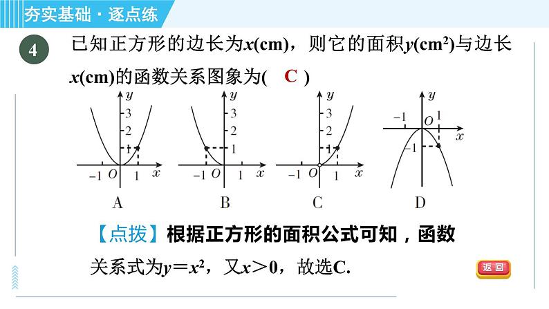 鲁教版九年级上册数学习题课件 第3章 3.3.1二次函数y＝x2与y＝－x2的图象与性质第7页