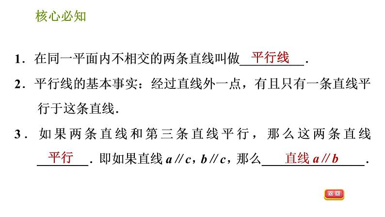 沪科版七年级下册数学课件 第10章 10.2.1 平行线及其基本事实03