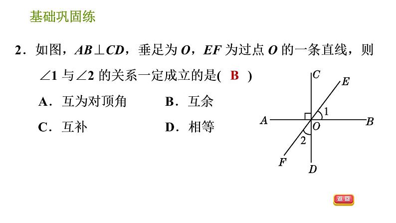 沪科版七年级下册数学课件 第10章 10.1.2 垂线第6页