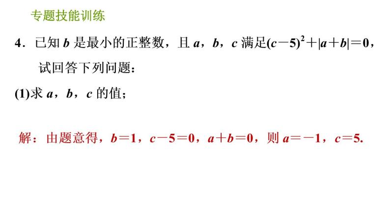 沪科版七年级下册数学课件 第6章 专题技能训练(一)  1.非负数应用的三种常见题型06