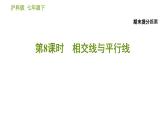滬科版七年級(jí)下冊(cè)數(shù)學(xué)課件 期末提分練案 第8課時(shí)　相交線與平行線