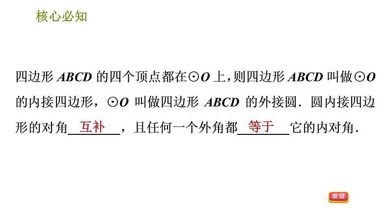 沪科版九年级下册数学课件 第24章 24.3.3 圆内接四边形第3页