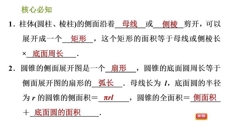 沪科版九年级下册数学课件 第24章 24.7.2 圆柱、圆锥的侧面展开图03