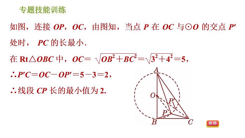 沪科版九年级下册数学课件 第24章 专题技能训练(三)  1.与圆有关的位置关系判断与应用的四种方法04