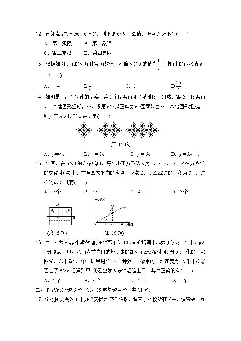 冀教版八年级下册数学 期中达标测试卷第3页