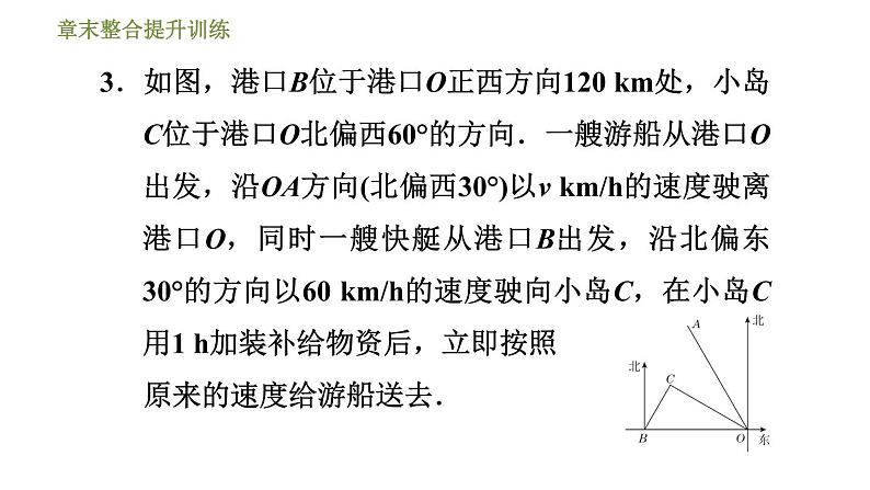 浙教版九年级下册数学课件 第1章 章末整合提升训练 专训2 构造三角函数基本图形解实际问题的几种数学模型07