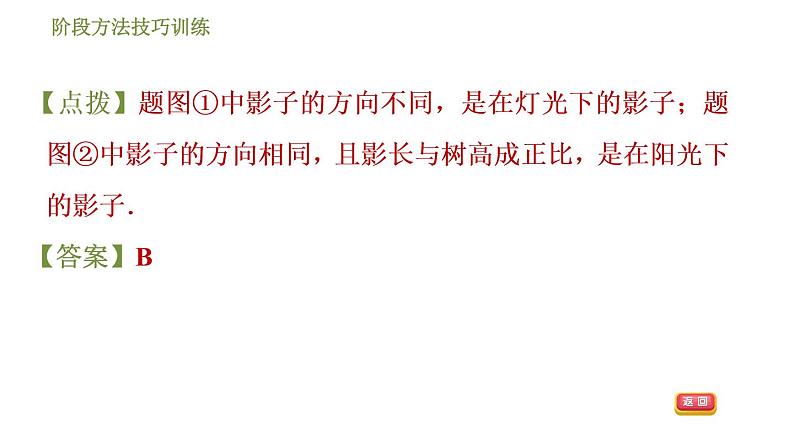 浙教版九年级下册数学课件 第3章 阶段方法技巧训练 专训　平行投影、中心投影的四种常见应用第4页