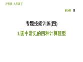 沪科版九年级下册数学课件 第24章 专题技能训练(四)  1.圆中常见的四种计算题型