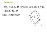 沪科版九年级下册数学课件 第24章 专题技能训练(四)  1.圆中常见的四种计算题型