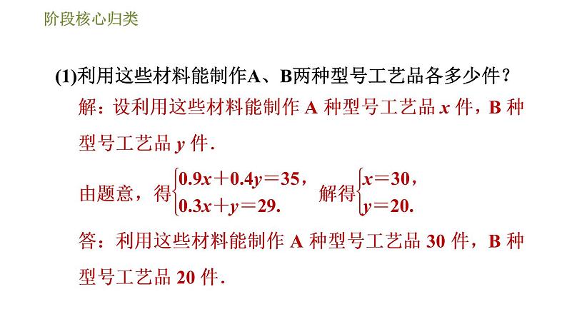 华师版七年级下册数学课件 第7章 阶段核心归类  解应用题的七种常见类型06