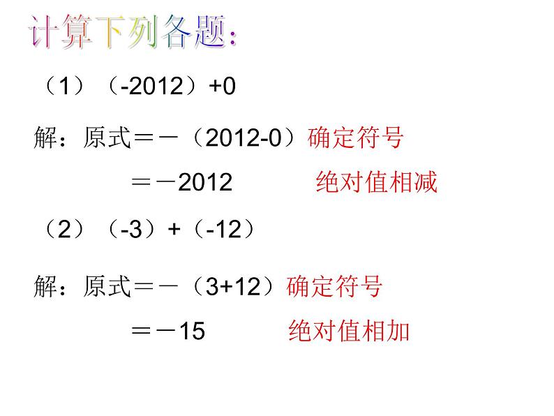 人教版数学七上1.3.1有理数的加法ppt课件第6页