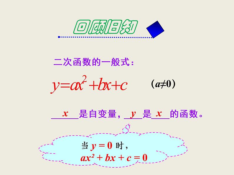 2020-2021学年人教版数学九年级上册22.2.1二次函数与一元二次方程课件 (2)02