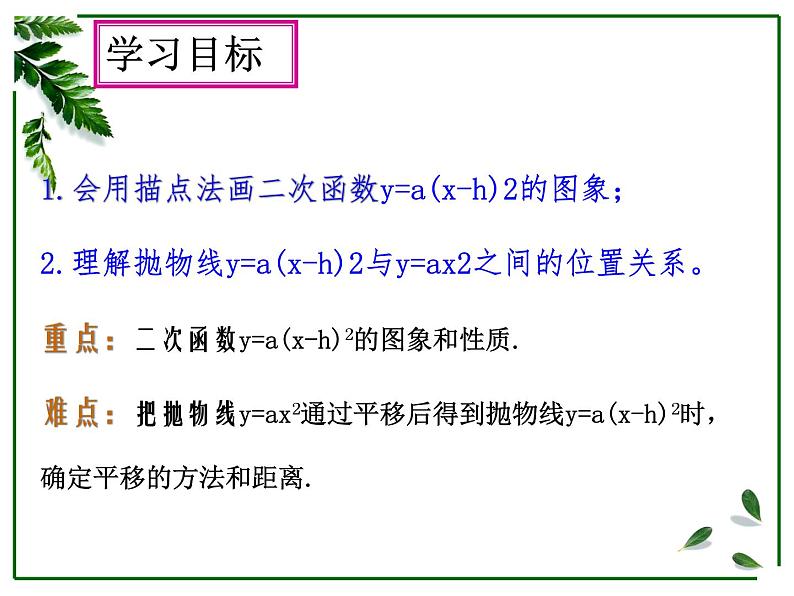 2020-2021学年人教版数学九年级上册第2课时    二次函数y=a(x-h)2的图象和性质课件PPT第4页