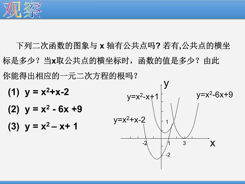 2020-2021学年人教版数学九年级上册22.2二次函数与一元二次方程课件PPT第7页