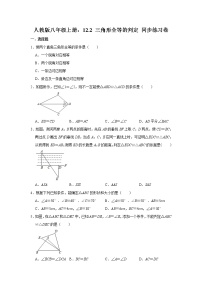 数学人教版12.2 三角形全等的判定复习练习题