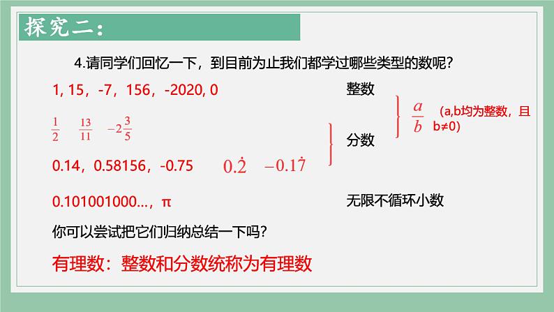 人教版七年级数学上册《有理数的分类》课件第7页