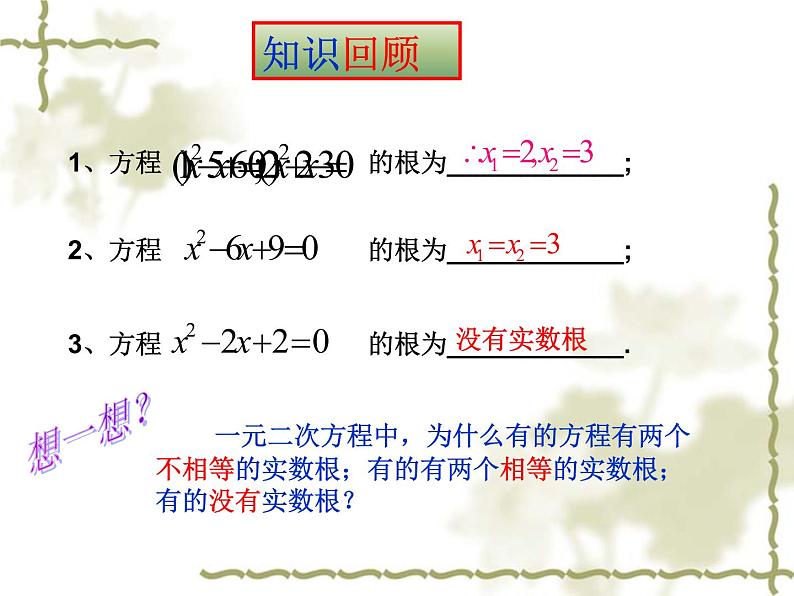 22.2.4一元二次方程的根的判别式-华东师大版九年级数学上册课件(共18张PPT)02