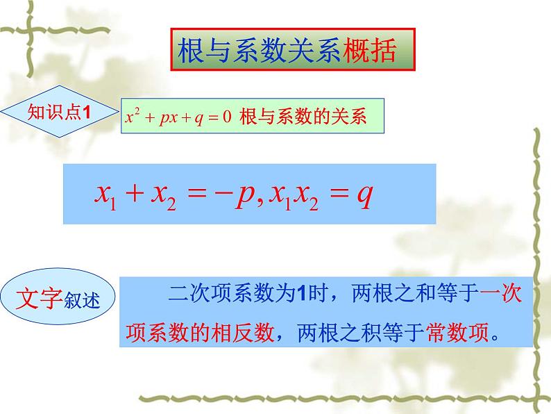 22.2.5一元二次方程的根与系数关系-华东师大版九年级数学上册课件(共16张PPT)05