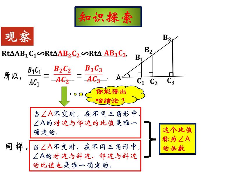 24.3锐角三角函数（1）-华东师大版九年级数学上册课件04