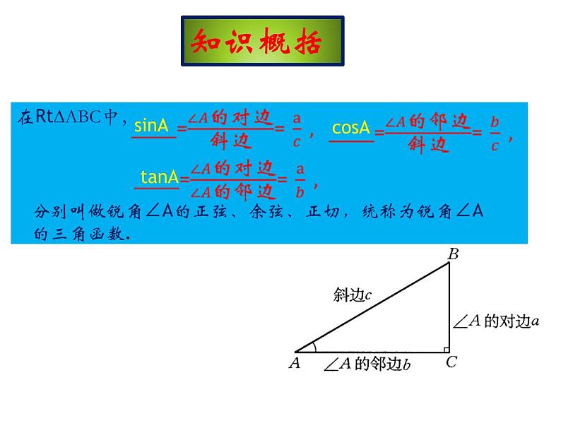 24.3锐角三角函数（1）-华东师大版九年级数学上册课件05