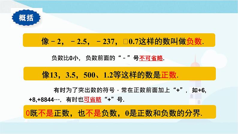 华师大版七年级上册数学  2.1.1正数和负数 课件第7页