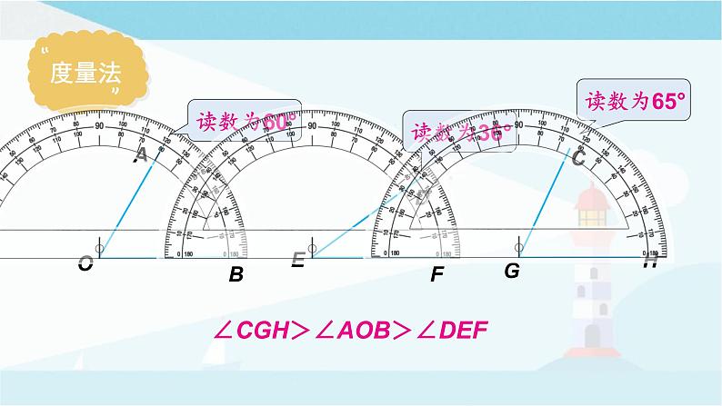 华师大版七年级上册数学 4.6.2 角的比较和运算 课件05