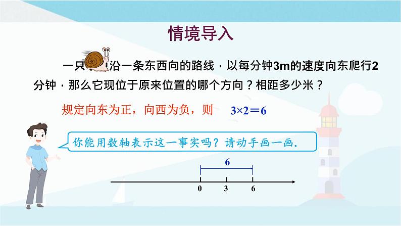 华师大版七年级上册数学  2.9.1有理数的乘法法则 课件第2页