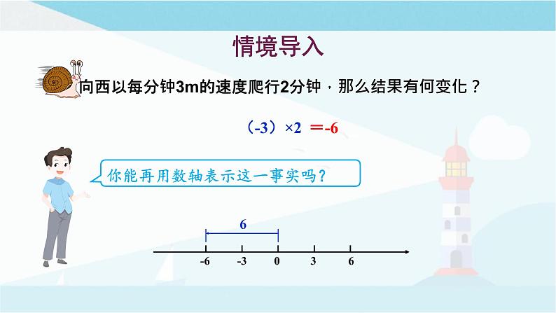 华师大版七年级上册数学  2.9.1有理数的乘法法则 课件第3页