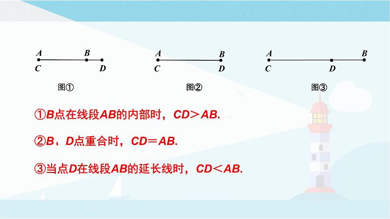 华师大版七年级上册数学  4.5.2 线段的长短比较 课件05