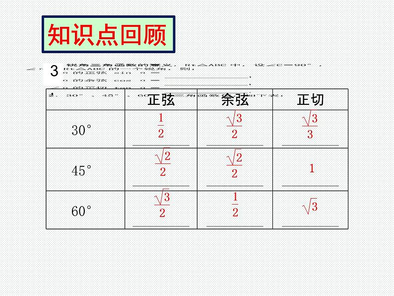 华东师大版九年级数学上册第24章解直角三角形复习课课件05