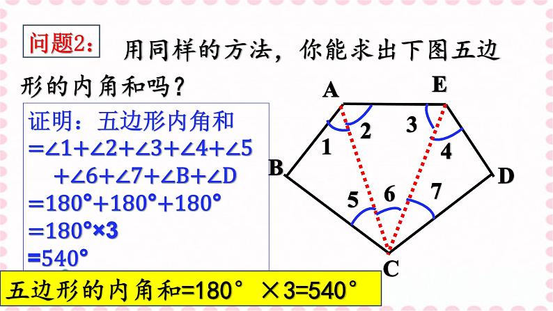 人教版八年级上册数学《多边形的内角和》教学课件第6页