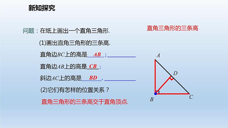 人教版八年级上册数学《三角形的高、中线与角平分线》课件2第8页