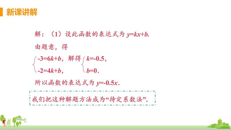 苏科数学八年级上册 6.2《课时2 求一次函数表达式》PPT课件06