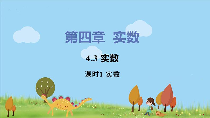 苏科数学八年级上册 4.3《课时1 实数》PPT课件第1页