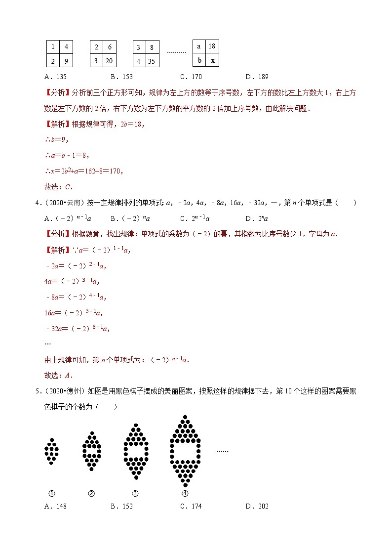 专题27规律探究题(共40道)-2020年中考数学真题分项汇编（解析版）【全国通用】第2页