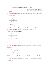 2021年全国中考数学真题分类汇编--三角形：图形初步与相交线、平行线（试卷版）